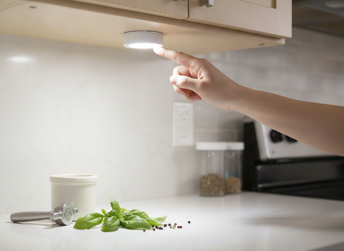 Puck Lights: 7 Ultimate Steps For Amazing Under Cabinet Lighting In 2026 2 puck lights in action