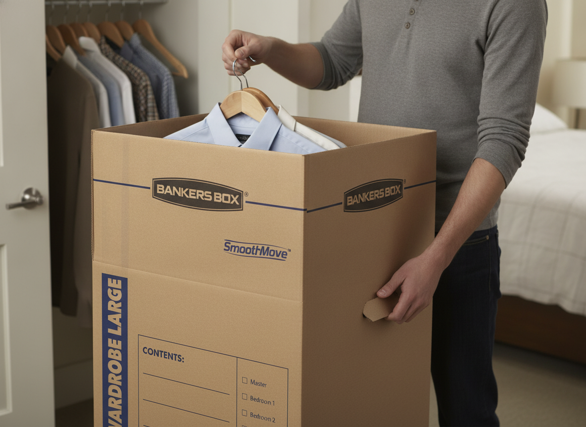 wardrobe boxes in action